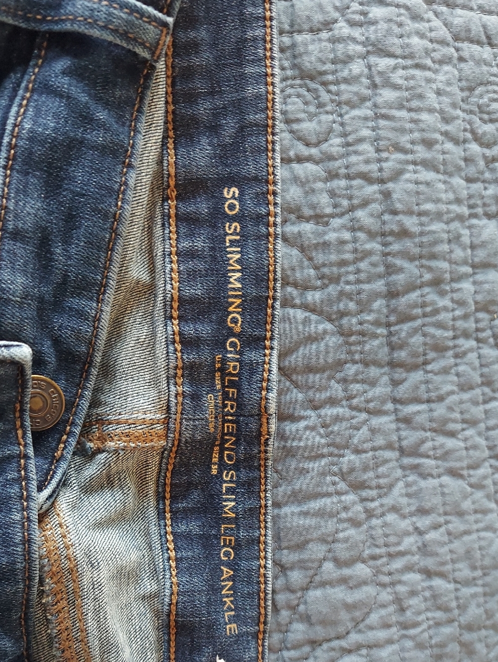 ChicosSo Slimming Girlfriend Slim Leg Ankle Jeans - Dark Blue Size 3